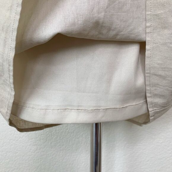 Judith March Linen Blend Square neck Bow Back Metallic Dress - Picture 10 of 13